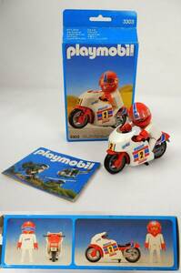 【playmobil】 プレイモービル 3303 Moto Race オートバイ・レーサー 中古品 JUNK 現状渡し 一切返品不可で！　