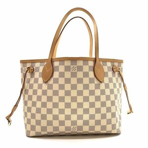 LOUIS VUITTON ルイヴィトン N51110 ネヴァーフルPM トートバッグ ダミエアズール 白 ホワイト グレー レディース かばん 管理RY23004936