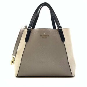 kate spade ケイトスペード WKRU6131 ジャクソン ハンドバッグ ショルダーバッグ 2WAY レザー グレー レディース かばん 管理RY23005022