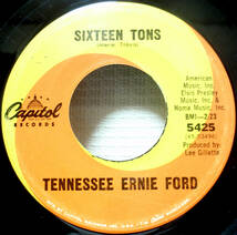 試聴 1965年 US 7inch. 別テイク TENNESSEE ERNIE FORD / SIXTEEN TONS □soul R&B rock Blues Folk フリーソウル サバービア_画像2
