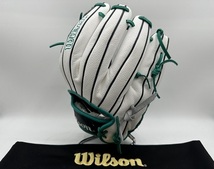 Wilson ウィルソン 軟式内野手用グローブ 左投用 ワナビーヒーロー デュアル RHJ86H 86型 小指二本入れ 即戦力品_画像3