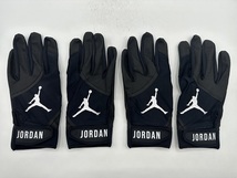 JORDAN ジョーダン 野球 両手 バッティンググローブ ブラックxホワイト Size-M　2セット まとめ売り_画像1