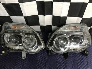 日産 T31 エクストレイル 後期 純正ヘッドライト DNT31 純正 HID 左右セット ヘッドライト ICHIKOH 1849 破損無 美品 ライトスモーク