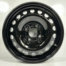 美品 VW ワーゲン 純正 鉄ホイール×4本セット 黒 ブラック 防錆艶塗装済み 14インチ 5J 4穴 PCD100 +35 ハブ径57mm 1S0 601 027 管理19547_画像2