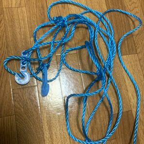 物干し紐、ロープ 青