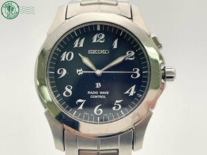 11311345　＃ SEIKO セイコー BRIGHTZ ブライツ 5B21-0AA0 電波ソーラー チタン 腕時計 黒文字盤 ブラック 純正ベルト ヴィンテージ