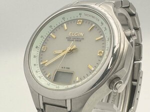 11322228　〇 ELGIN エルジン SOLAR DRIVE FK-1386S-AP 電波ソーラー メンズ 腕時計