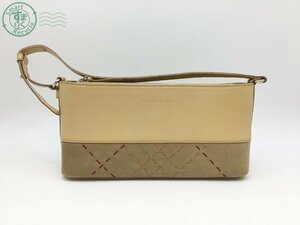 11282939　＊ BURBERRY バーバリー ハンドバッグ ワンハンドル レザー スエード ベージュ レディース 肩掛け 中古