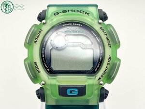 11532976　＃ CASIO カシオ G-SHOCK Gショック ジーショック DW-9000 クォーツ G-LIDE デジタル 腕時計 グリーン系 スケルトン 純正ベルト