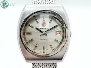 11643706　＃ RADO ラドー MONTANA モンタナ 自動巻き 25石 3針 デイト アナログ カットガラス 腕時計 シルバー文字盤 ヴィンテージ 中古