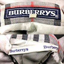 11321633　☆ BURBERRY バーバリー ジャケット スカート セットアップ グレー チェック キュブラ サイズ 9 AB2 レディース_画像4