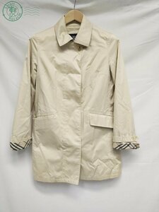 11280345　☆ BURBERRY バーバリー トレンチコート ジャケット ノバチェック ホワイト ベージュ 綿 ポリエステル 春物 古着