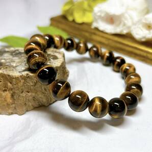 【RE5938】10㎜＊タイガーアイ＊虎目石＊タイガーズアイ＊Tiger's Eye＊天然石＊bracelet