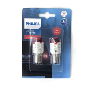 パッケージ少々難あり 日本正規品 PHILIPS Ultinon Pro3000 アルティノン LED S25シングル ストップランプ球 レッド 11498U30RB2