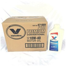 【 もうすぐ値上げ　1QTボトル（946ml）×12本入り 】Valvoline バルボリン プレミアム コンベンショナルオイル　SN 鉱物油 10W-40 _画像1