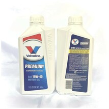 【 もうすぐ値上げ　1QTボトル（946ml）×12本入り 】Valvoline バルボリン プレミアム コンベンショナルオイル　SN 鉱物油 10W-40 _画像3