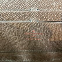 ジャンク LOUIS VUITTON ルイ・ヴィトン ダミエ・エベヌ ジッピーウォレット 長財布 ラウンドファスナー CA2058（KG西口店）_画像3