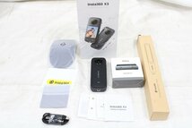 INSTA360 X3　アクションカメラ　CINSAAQ/B　+　セルフィースティックと替えバッテリー付_画像1