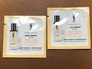 イヴ・サンローラン◆YSL◆ピュアショット ナイトセラム/2個◆美容液/毛穴/乾燥/ハリ/見違えるようなツヤ・メイクのりへ/イヴサンローラン