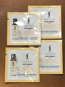 イヴ・サンローラン◆YSL◆ピュアショット ナイトセラム/4個◆美容液/毛穴/乾燥/ハリ/見違えるようなツヤ・メイクのりへ/イヴサンローラン