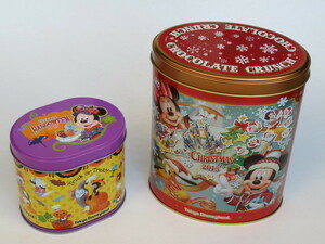 クリスマス　ハロウィン　２缶　東京ディズニーランド