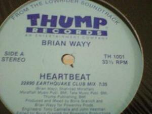 ディスコ Brian Wayy / Heartbeat 12インチです。