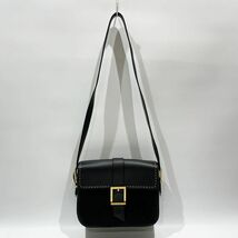 中古B/標準 CELINE セリーヌ ヴィンテージ ロゴ ベルト金具 デカステッチ 斜め掛け レディース ショルダーバッグ 20442064_画像5