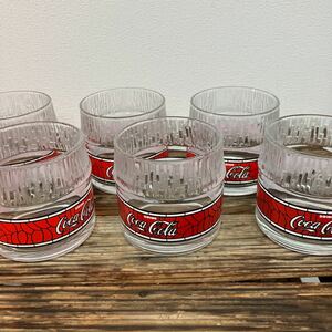 昭和レトロ　コカ・コーラ ビンテージ グラス 6客セット/コップ タンブラー ガラス インテリア レトロポップ