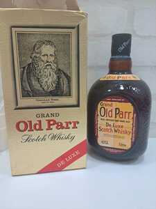 (d0)Grand Old Parr グランドオールドパー De Luxe デラックス Scotch Whisky スコッチウィスキー 1L 43% 古酒 未開栓