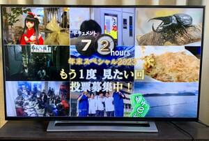 ☆東芝/TOSHIBA REGZA 東芝 43V型 地上・BS・110度CSデジタル 4Kチューナー内蔵 LED液晶テレビ 43M520X 中古☆