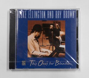 CD DUKE ELLINGTON AND RAY BROWN / THIS ONE'S FOR BLANTON / デューク・エリントン & レイ・ブラウン 未開封【サ700】