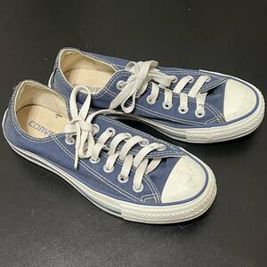 コンバース☆オールスター 23.5㎝ ローカット ブルー 青 ネイビー スニーカー CONVERSE キャンバス ALLSTAR 