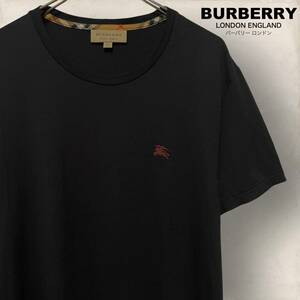 BURBERRY LONDON ENGLAND バーバリー ロンドン イングランド 半袖 Tシャツ ブラック メンズ XXL