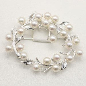  pearl pearl brooch ... pearl pearl brooch design silver 6.5mm-7mm 23pcs white pink color graduation ceremony go in . type 13470