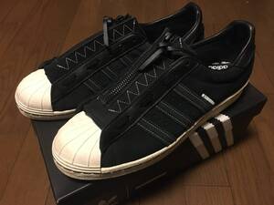 即決!!黒29cm us11 ネイバーフッドadidas アディダスNEIGHBORHOOD コラボ限定スニーカーNBHD CL-SHOESスーパースターsuper starゆうパック