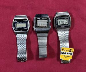 CASIO カシオ QUARTZ 60QS-20 / 155 B817 / DBX-110 DATA BANK TELEMEMO 100 データバンク デジタル メンズ 腕時計 クォーツ ジャンク