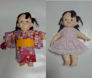 ハンドメイド ぽぽちゃん服 着物 ワンピース 3