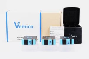 ゴープロ GoPro 互換バッテリー 3個 USB充電器セット Vemico HERO10/HERO11/HERO12 《動作確認済》　#C0938