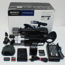 【送料無料】Sony「NEX-VG10」シネマカメラ フルハイビジョン E 18-55mmレンズおまけ 動作確認済み_画像1