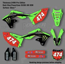 【送料無料】カスタムチームグラフィックデカールステッカーフィットkawasakiデカール2013 2014 2015 2016 KXF250 KX250F 006_画像6