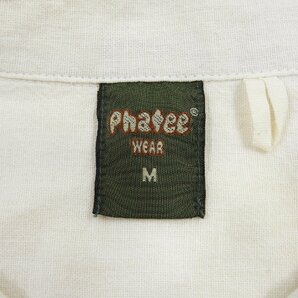Phatee ファッティー ヘンプコットン 2/3 シャンブレーシャツ ホワイト size M #11733 アメカジ カジュアル アウトドア 5分袖の画像3