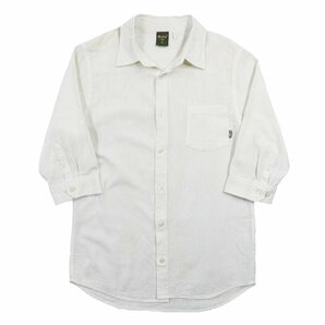 Phatee ファッティー ヘンプコットン 2/3 シャンブレーシャツ ホワイト size M #11733 アメカジ カジュアル アウトドア 5分袖の画像1