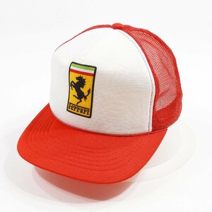 Headwear Ferrari フェラーリ メッシュキャップ レッド #11844 自動車メーカー イタリア 帽子