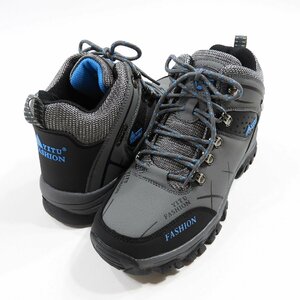 未使用 YITU FASHION ハイカット トレッキングブーツ グレー size 40 #11838 ハイキングシューズ 撥水 防水 登山靴 アウトドア