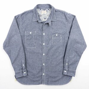 児島ジーンズ カラーネップ シャンブレーシャツ size XXL #12225 アメカジ 長袖 ワーク カジュアル ビッグサイズ