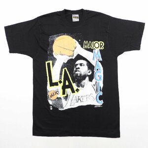 美品 Magic Johnson マジックジョンソン Tシャツ ブラック Size XL #12300 送料360円 ヴィンテージ オールド 90's NBA Tee