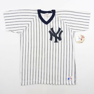 未使用 Rawlings New York Yankees ヤンキース Vネック Tシャツ Size L #12302 送料360円 ヴィンテージ ローリングス アメカジ 90's MLB