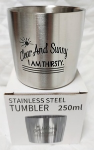 STAINLESS STEEL TUMBLER ステンレス タンブラー 250ml 銀色 未使用 箱入り