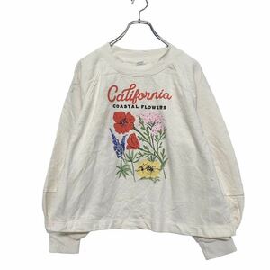  used old clothes OLD NAVY print sweat sweatshirt lady's S Old Navy la gran flower old clothes . America buying up a510-6217