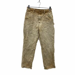 中古 古着 Carhartt ワーク・ペインターパンツ W32 カーハート ブラウン コットン ダック 古着卸 アメリカ仕入 2310-550